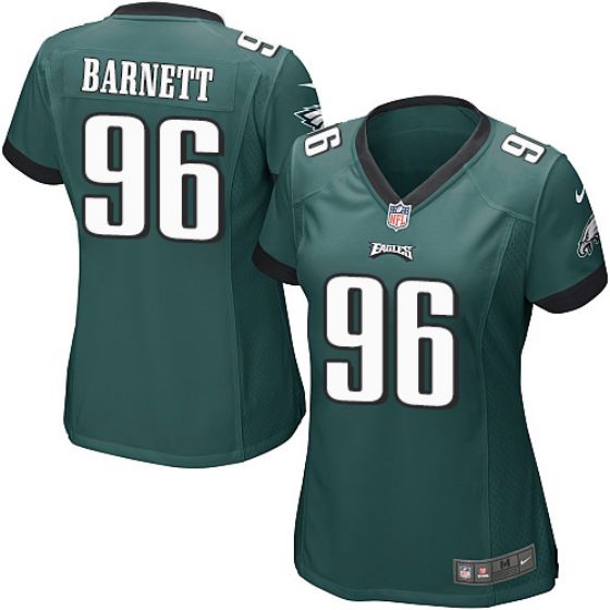 Women Philadelphia Eagles #96 Derek Barnett Green Nike NFL Jerseys->women nfl jersey->Women Jersey